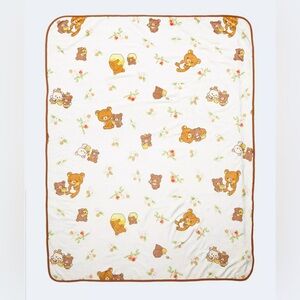 RILAKKUMA FLORAL THROW FLEECE BLANKET